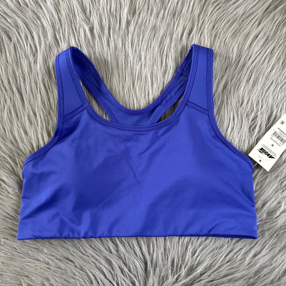 Avia‎ Wirefree Sports Bra Women's Size Medium Blue Racerback Medium Support NEW